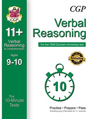 Full Download 10-Minute Tests for 11  Verbal Reasoning Ages 9-10 - CEM Test - CGP Books file in ePub