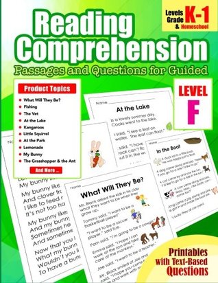 Read Online First Grade Close Reading Comprehension Passages and Questions for Guided: Level F Guided Reading Comprehension Strategies Passages and Questions for Homeschool, Kindergarten, 1st Grade - Antony Cole | ePub