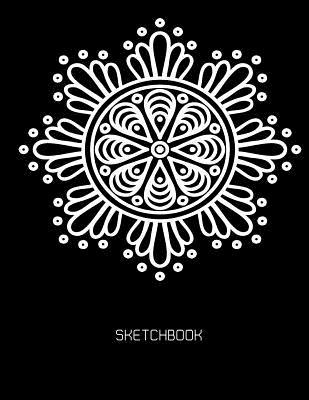 Download Sketchbook: Mandala on Black Cover Blank Pages, Extra Large (8.5 X 11) Inches, 110 Pages, White Paper, Sketch, Draw and Paint - F Raibow | ePub