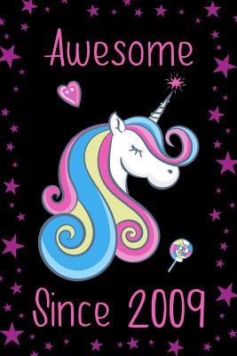 Read Awesome Since 2009: Cute Unicorn Birthday Journal, Notebook and Sketchbook: Unicorn Black and Pink Stars Design - Copper Penny Press | ePub