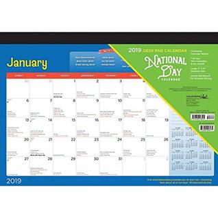 Read Online National Day 2019 17 x 12 Inch Monthly Desk Pad Calendar by Cal Ink, Holidays Everyday - Calendar Ink file in PDF