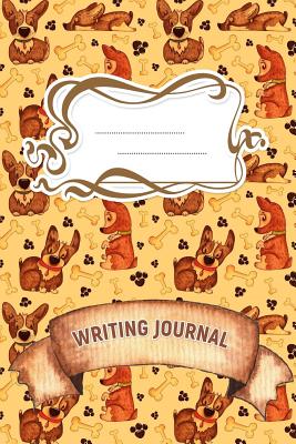 Read Online Writing Journal: A 6x9 Inch Matte Softcover Paperback Notebook Journal With 120 Blank Lined Pages - Cursive Paper-Dogs, Paws, Bones, Puppies -  file in PDF