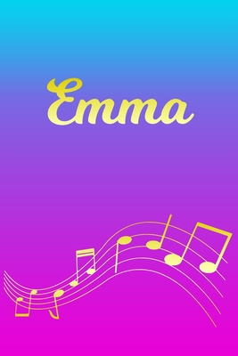 Read Online Emma: Sheet Music Note Manuscript Notebook Paper Pink Blue Gold Personalized Letter E Initial Custom First Name Cover Musician Composer Instrument Composition Book 12 Staves a Page Staff Line Notepad Notation Guide Compose Write Songs - Createmusic Publications | PDF